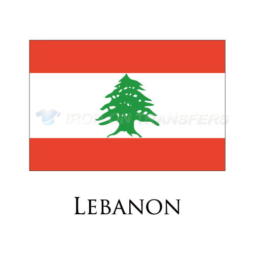 Lebanon flag Iron-on Stickers (Heat Transfers)NO.1911